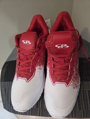 Boombah Viper Men's Red & White Athletic Shoes Size 10.5
